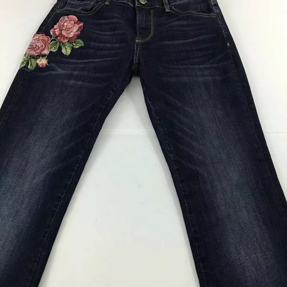 Driftwood Kelly Floral Rose Embroidered Jeans 26 - Picture 8 of 12